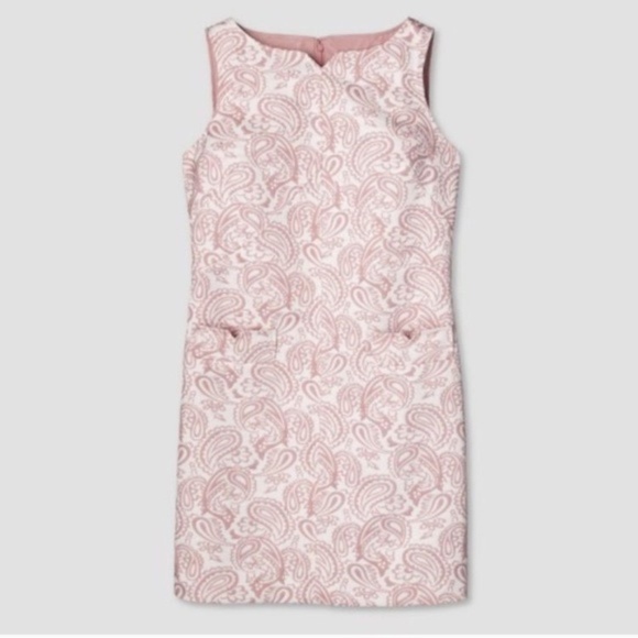 Victoria Beckham Dresses & Skirts - Victoria Beckham Blush Pink Paisley Mini Sheath Dress